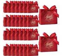 10 pièces/paquet, taille 4,5x1,8x3,9 pouces, mini sacs cadeaux de remerciement avec nœuds, sacs cadeaux en papier à motif rose, convient pour les bonbons et les petits objets, impression à la feuille