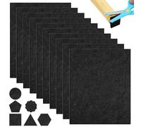 10 Pièces Patin Feutre Autocollant | 3mm Patins pour Meubles avec Ciseau Anti Coupure, 20x16 cm Auto AdhéSif Autocollant Meuble, Adhésif Fort Protege Pied Chaise