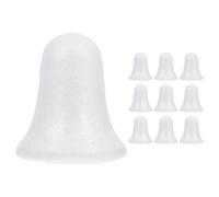 10 pièces Pendentif Cloche en Mousse 8,8x7,2x7,2cm pour DIY, Ambiance Noël | Polystyrène Blanc à Peindre, Surface Lisse, Ornements Légers pour Ateliers Scolaires, Fenêtres et Décorations Festives