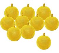 10 Pièces Pièges à Insectes Boule De Piège à Mouches Suspendue Attrape Mouche Collant Ecologic Fly Trap Mouche Piège Collant pour Attrape-Mouches à Fruits Attrape-parasites Extérieur (Jaune)
