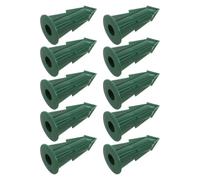 10 Pièces Pieu de Vase de Cimetière en Plastique Vert | Installation sans Outil, Surface Lisse, Présentation Digne pour Fleurs Artificielles et Bouquets
