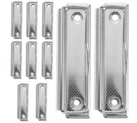 10 Pièces Pince Document Argenté 10cm en Alliage D'aluminium | Hold Paper Tightly, Easy To Store And Carry, pour Famille et Ateliers, Léger, Clips Rivets