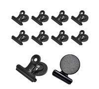 10 Pièces Pince Magnétique Frigo, Clip Magnétique Frigo, Clips Magnétiques en Métal pour Réfrigérateur, Aimants en Métal avec Clips, pour Cuisine, Bureau, École, Maison, Étiquettes de Magasins
