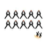 10 Pièces Pinces à Ressort en Nylon, Pinces à Ressort en Plastique Noir de 3.5 Pouces, Pinces en Nylon pour DIY, Photographie, Arrière-Plans, Ouverture Maximale de 4 cm, Pince Serre Joint