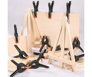 10 pièces Pinces à ressort en plastique, mini pinces robustes pour l'artisanat, le support de toile de fond, le travail du bois, les studios de photographie. Pinces à ressort polyvalentes avec une pri