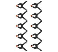 10 Pièces Pinces à Ressort en Plastique Noir, Clips Rapides | Conception Légère et Solide, Adaptées aux Tissus et Panneaux en Mousse, pour Usage Extérieur et Atelier