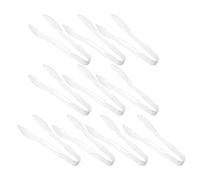 10 Pièces Pinces à Salade Transparentes en Plastique PE 23cm | Prise Confortable, Surface Lisse et Hygiénique, Desserts, Pâtisseries, Barbecue, Traiteur et Repas Partagés