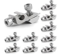 10 pièces pinces de terre pour panneaux solaires - Fixation en aluminium pour mise à la terre du sol Lug Système de montage solaire - Oeillets de mise à la terre pour support de panneau solaire PV mod