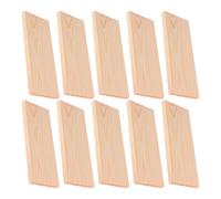 10 Pièces Planche Bois Artisanale Rectangulaire Pin | Bois Brut Khaki, Résistante au Gauchissement, pour Maquettes et Décoration Murale, Projets Scolaires