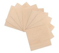 10 Pièces Plaques en Bois Khaki pour Pyrogravure | Bois de Basswood Composite, Surface Lisse, Lot, pour Atelier Maison et art