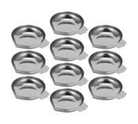 10 Pièces Plat à Mélanger en Acier Inoxydable Bec Verseur | Argenté, Surface Lisse pour Nettoyage Rapide, Usage Granules et Balance Scientifique