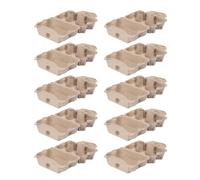10 Pièces Plateau à Œufs en Papier 6 Cases, Porte-œufs Café | Compartiments Ronds Indépendants, Fond Plat, Absorption des Chocs, pour Œufs de Poule Caille