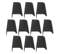 10 Pièces Poignée de Traction Dissimulée en Aluminium Noir 150 Mm | Installation sans Perçage, Style Arqué Discret, Finition Décorative, pour Meubles Cuisine et Portes Intérieures