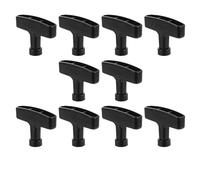 10 Pièces Poignée Lanceur Tondeuse ABS Noire Ergonomique | Pièces Résistantes à L’usure, pour Entretien D’équipements, Réparations sur Site, Groupes Électrogènes Portables