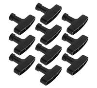 10 Pièces Poignée Lanceur Tondeuse Moteur Essence, ABS Noire | Remplacement Prêt à Installer, Manipulation Facile, pour Moteurs Petits, Pulvérisateurs, Matériel Jardinage et Réparations