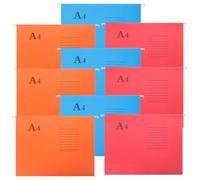 10 Pièces Porte-documents Suspendu A4, Rangement Dossier | Large Ouverture, Accès Facile aux Contenus, pour Bureau et Maison, Étiquette de Couleur Aléatoire Style Aléatoire