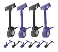 10 Pièces Porte-étiquette de Prix à Double Clip en Plastique Noir | Angle Réglable par Rotule, pour Boutiques et Banquets, Support de Signalétique, Lot