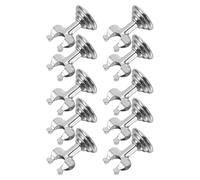 10 Pièces Porte Etiquette Metal en Acier Pince de Table | Présentoirs pour Commerce de Détail, Porte-étiquette Alimentaire en Métal, Porte-clips de Supermarché, Argenté
