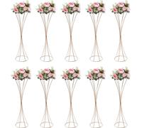 10 pièces porte-fleur Vase de table 80cm Vase en métal en forme de trompette Vases Centres de table Décor Fête de mariage Fête