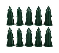 10 Pièces Porte-fleurs de Cimetière en Plastique Vert avec Piquet | Ancrage Stable en Sol Meuble, Résiste au Vent Intempéries, Pose Simple, pour Fleurs Artificielles