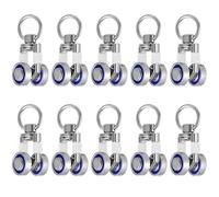 10 Pièces Poulie de Rail pour Rideau en Métal | Chariot Glisseur Wave Rideau, Accessoires pour Rails de Plafond, Diamètre Intérieur 0,8cm, Usage Rideaux