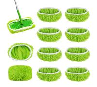 10 Pièces pour Swiffer Chiffons De Sol Humides Et SèChe en Microfibre Kit | 25,4x11,5cm RéUtilisables pour Swiffer Sweeper Mop, pour AdaptéEs à Tous Types De Sols