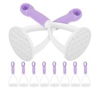 10 pièces Presse-purée Manuel Compact, Ail et Aliments Garçon fille | Plastique PP Léger, Format 15x6x6cm, Accessoire Pratique Cuisine en Dortoir ou Camping