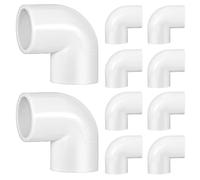 10 Pièces Raccord Coudé PVC 90 Degrés pour Tuyau D'eau, Blanc | Raccords de Plomberie pour Installations Hydrauliques, Résistance aux Fuites Fissures, Agencement Souple