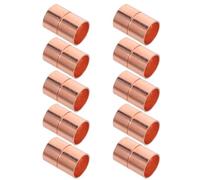 10 Pièces Raccord de Réparation de Tuyau en Cuivre 1,5cm, Droit | Joint de Soudage sans Soudure, Arrêt Rainuré, Installation Aisée, Résistance à Pression, Usage Machines et Navires