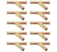 10 Pièces Raccord de Tuyau de Chauffage Automobile en Y, Métal 16 | Adaptateur 0,6 Pouce, pour Remplacement de Conduite Liquide, Maintien Ferme, Routage Souple, Conduite Difficile