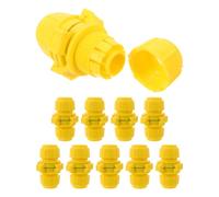 10 Pièces Raccord Rapide de Tuyau D'arrosage en Adaptateur | Tuyaux en Caoutchouc et Pvc, Jonction Étanche, Jardinage Balcon, Raccord Jaune, Montage Simple