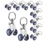 10 Pièces Rail à Rideaux Coulissants avec Roulettes Métalliques, | Acier Inoxydable et ABS, Remplacement Facile, Montage Pratique pour Panneaux de Rideaux, Bureaux et Espaces Humides