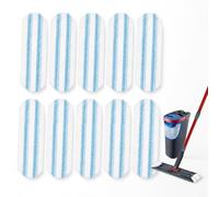 10 Pièces Recharge Serpillère pour Vileda H2Pro, Tête de Balai Microfibre pour Vileda & O-Cedar, Lavable en Machine, pour Sols Durs comme Carrelage, Parquet et Stratifié