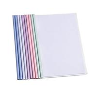 10 Pièces Reliure Dossier Baguette A4 Transparent Coulissante Plastique | Protection imperméable, barre en U coulissante, insertion sans perforation, visibilité immédiate, format standard