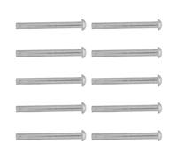 10 Pièces Rivets Solides à Tête Demi Ronde en Acier Inoxydable | Finition Lisse, Pose Simple, Usage Métal et Cuir, Format 6,00x0,55x0,55cm