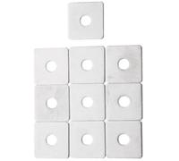 10 Pièces Rondelle Carrée en Acier Inoxydable, Usage Industriel | Plaque D'appui Robuste, Argentée, pour Ferme et Atelier, Forte Capacité de Charge