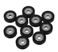 10 Pièces Roue de Porte de Grange Coulissante à Gorge en U Nylon | Réduit la Friction, Forte Capacité Portante, pour Salon, Décor Discret