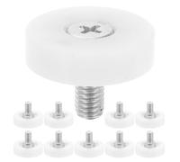 10 Pièces Roulette de Tiroir en Nylon Blanc avec Roulement, Vis | Meubles Cuisine et Armoires, Remplacement Précis, Usage Cabinet, Faible Bruit, Lot Unique