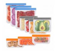 10 Pièces, Sac Congelation Réutilisables en Silicone, 3 Tailles | Silicone Alimentaire Sans BPA, Fermeture Zip Étanche, Lavable Et Réutilisable, Conservation Optimale Au Congélateur