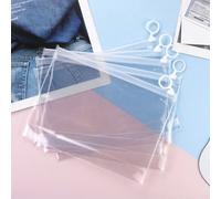 10 pièces Sac de rangement étanche transparent, pochette d'organisation portable à fermeture étanche, sac de rangement en plastique pour documents, sac distributeur de cosmétiques, sac auto-scellant a