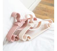10 pièces/set Cintres pour enfants beiges Cintres d'exposition portables Cintres en plastique pour vêtements de bébé Organisateur de vêtements Robe Pantalon Chaussures Jeans Bottes Jupe, Printemps, Mi