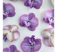 10 pièces/set Fleurs artificielles d'orchidée de papillon en soie, bouquet de mariée, plantes fausses pour la Saint-Valentin, décoration de mariage, matériaux de couronne DIY, accessoires de mariée, d