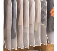 10 pièces/Set Housses anti-poussière pour vêtements, 5 grandes et 1 pièce petite, Housses de rangement pour vêtements et costume, Protecteurs de garde-robe pour école, bureau, maison, voyage, sac, org
