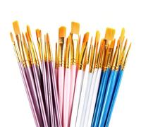 10 pièces/Set Pinceaux à Aquarelle en Nylon, Pinceaux d'Art Acrylique pour l'Apprentissage et le DIY, Cadeau Parfait pour le Nouvel An pour les Étudiants et les Artistes. Convient pour la Peinture et