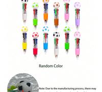 10 pièces/set Stylos à bille à thème football de 0,5 mm, options de couleurs multiples. Convient aux employés de bureau, aux passionnés de sports, aux cadeaux de rentrée scolaire, aux remplissages de