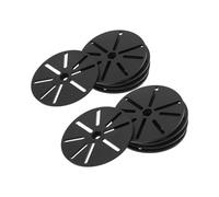 10 Pièces Socle Rond de Caméra en Plastique Noir | Base Compacte pour Modèles Domestiques, Réduit les Angles Morts, Installation Rapide, Intérieur Moderne