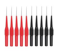 10 Pièces Sondes de Test pour Multimètre, Pointes de Touche Fines de 0.7 mm ABS, Pinces de Test Professionnelles avec Étui Protection Isolant, Adaptées pour Mesures Électriques Réparations Automobiles