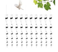 10 Pièces Spirale Anti Oiseaux Argenté Efficace, 29.5cm Tiges Réfléchissantes de Dissuasion des Oiseaux, 360 Degrés Effaroucheur Répulsif Pigeons pour Balcon Arbres Fruitiers Potager