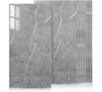 10 PièCes Stickers Muraux Cuisine 30x60cm Gris - CréDence AdhéSive Salle De Bain - Papier Peint Autocollant Mur IntéRieur STICKERS