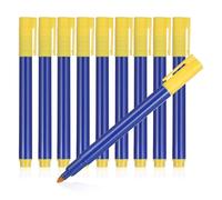 10 Pièces Stylo Testeur de Faux Billets Bleu, en PP | Prise en Main Confortable, Vérification des Espèces, Marquage Résistant à Décoloration, pour Entreprises et Particuliers